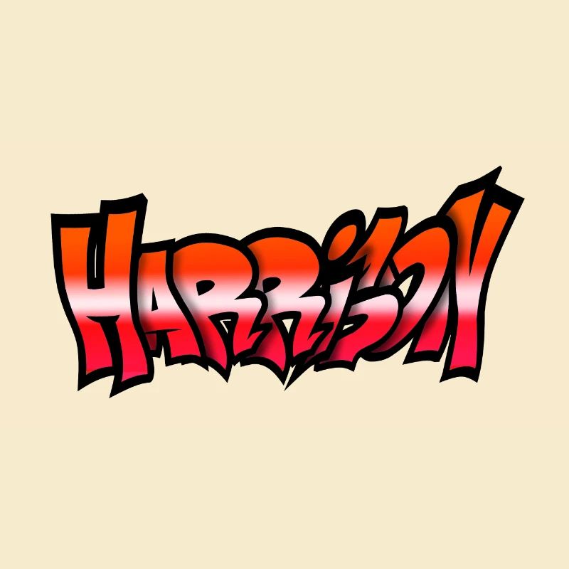 Harrison GRAFFITI NAME red