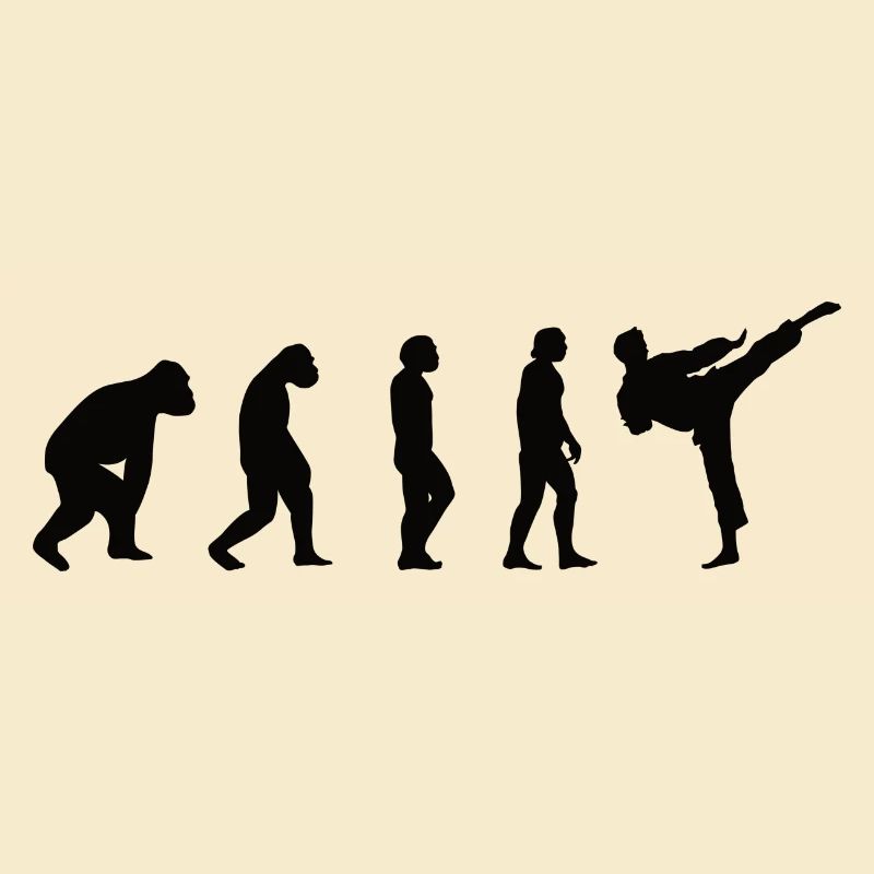 Kickboxen Evolution Kampfsport Boxen Ringen Spruch