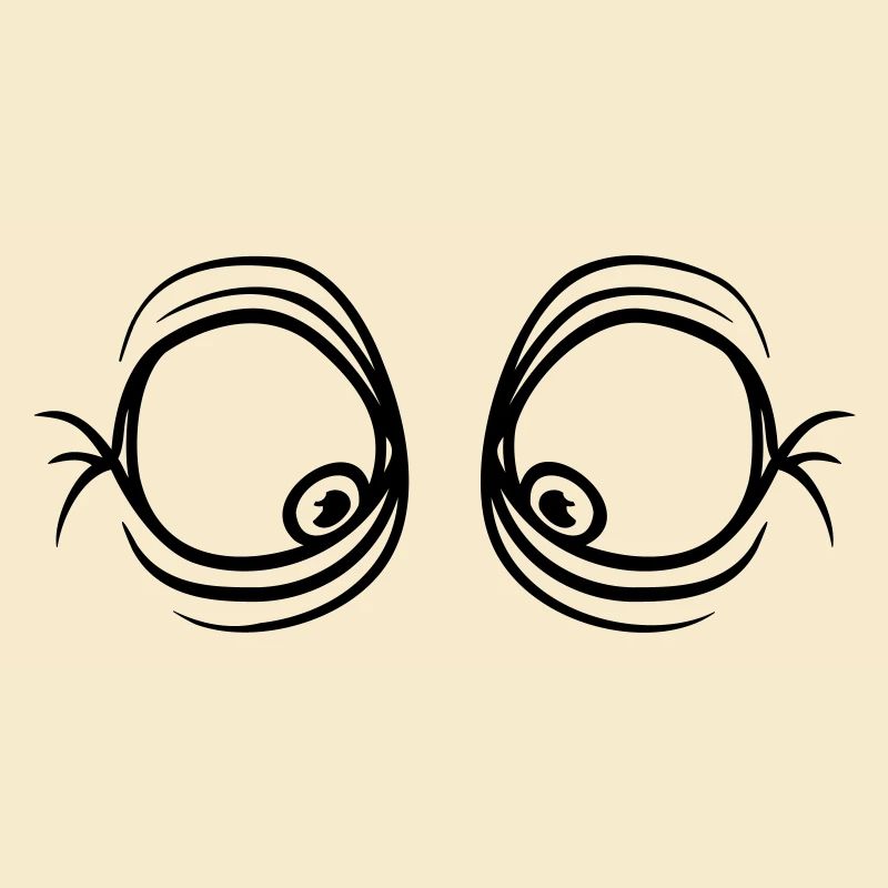 Squinting funny eyes