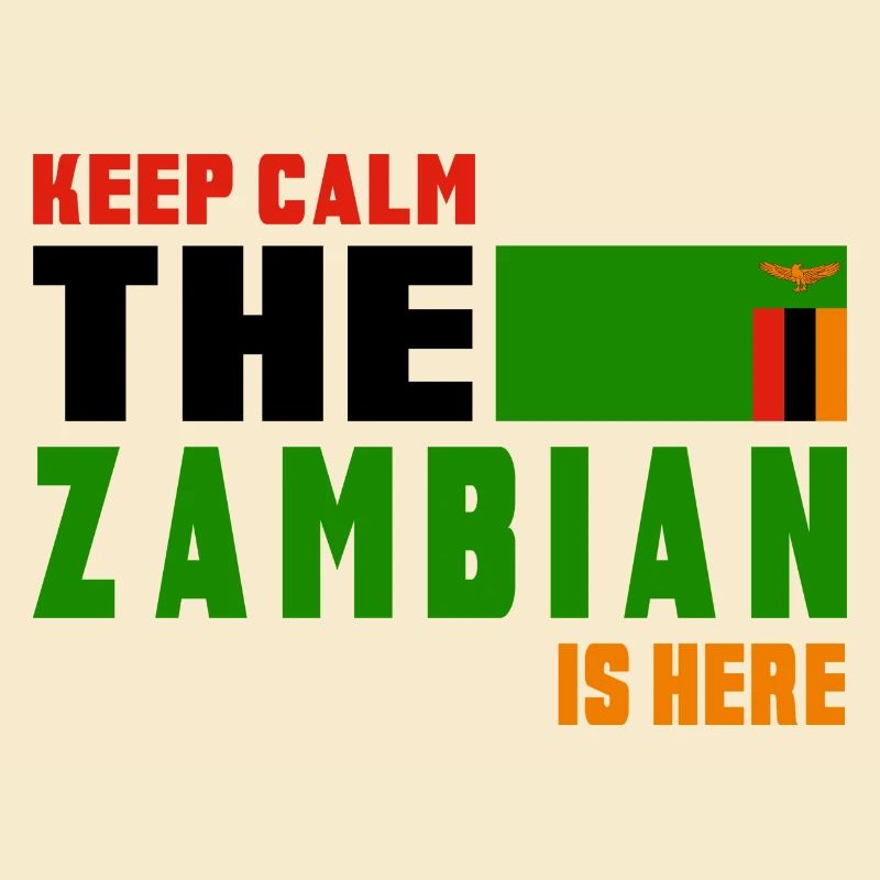 Keep calm Zambia flags design