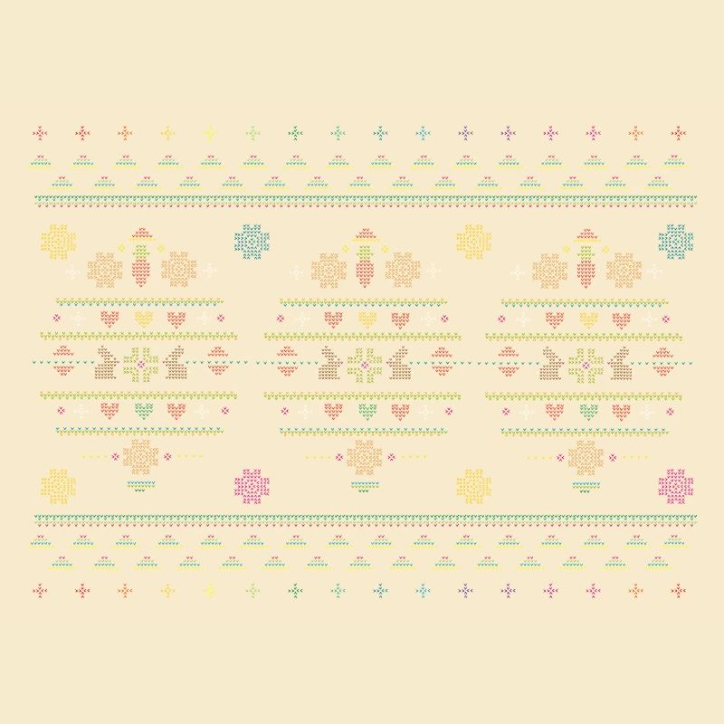 Easter motifs in knitting pattern style for Easter