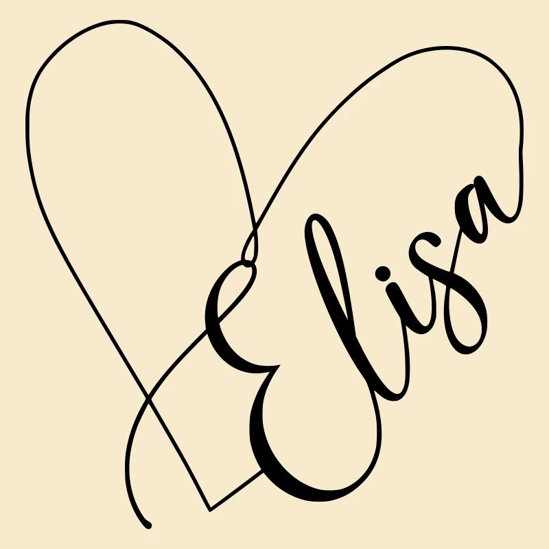 Elisa Nom Ligne de Coeur