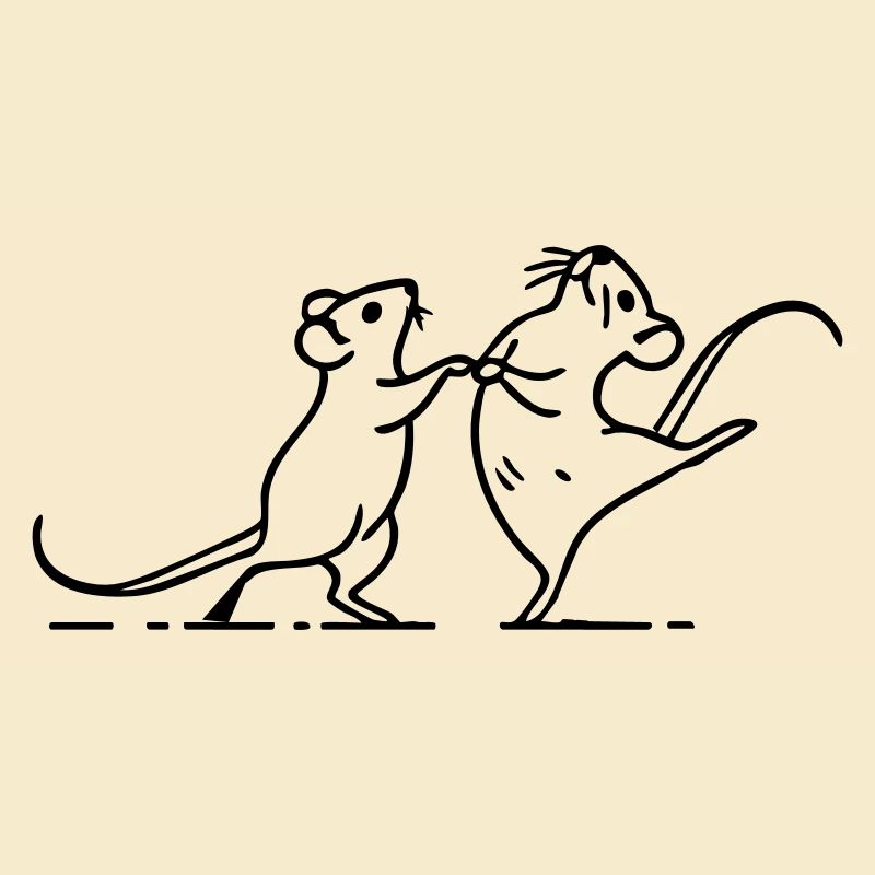 souris blanches dansantes