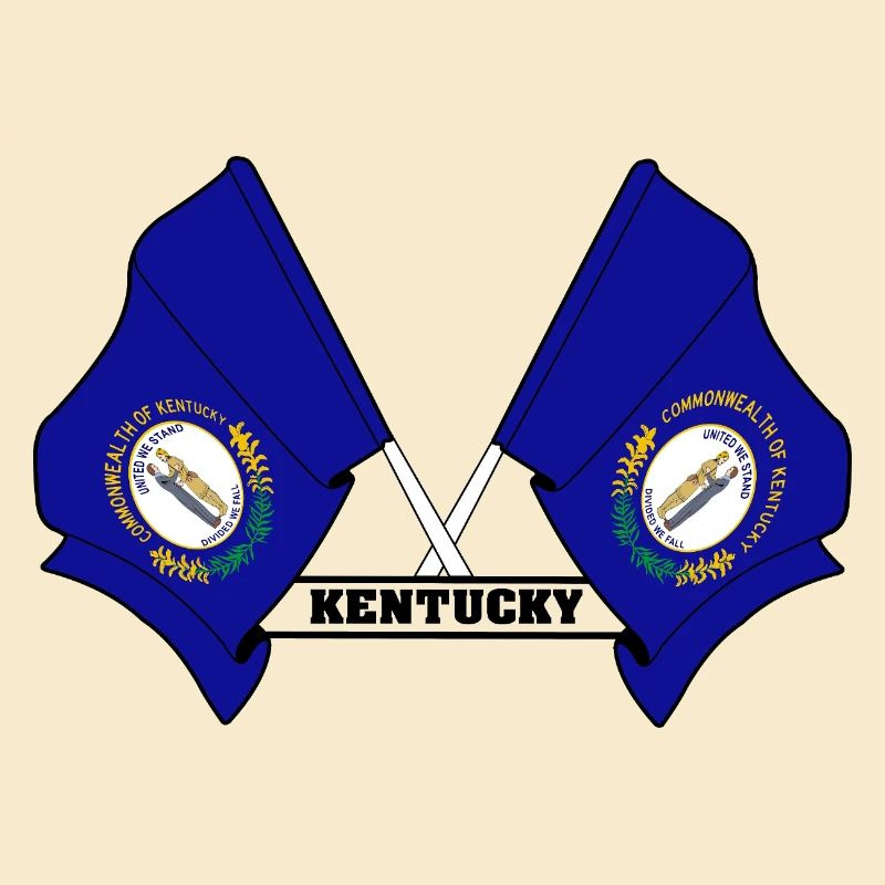 Two flags text KENTUCKY