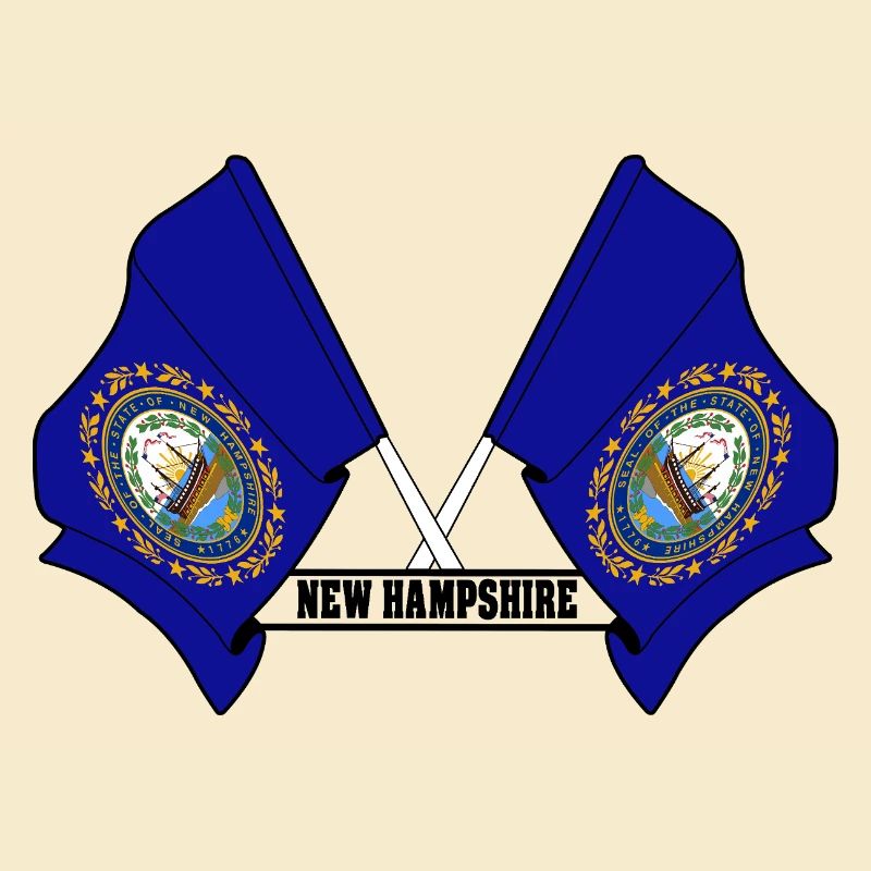 Texte à deux drapeaux NEW HAMPSHIRE