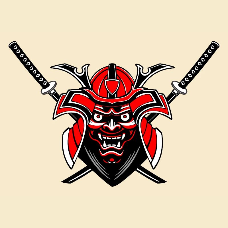 Menpō & Épées – Rouge Noir Design