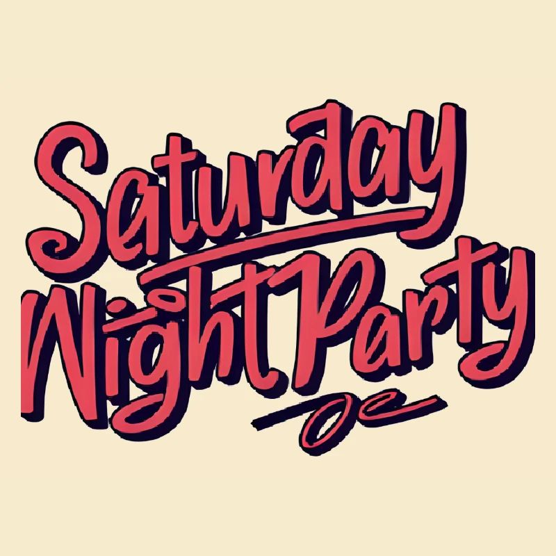 Saturday Night Party Typography