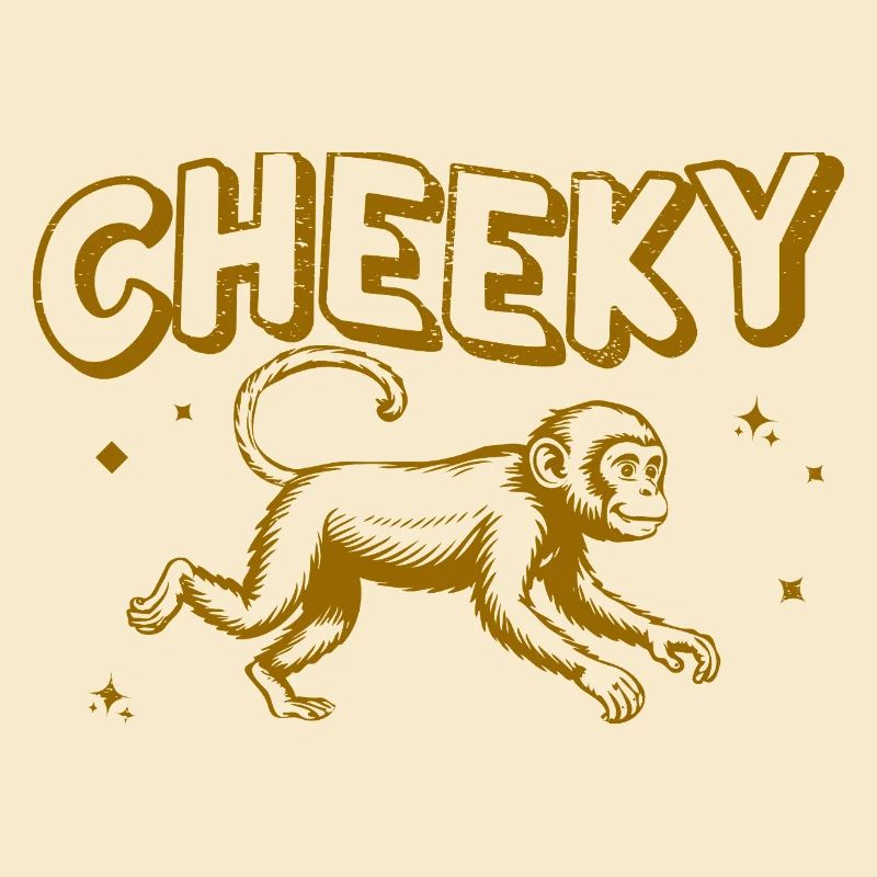 Illustration de singe effronté ludique