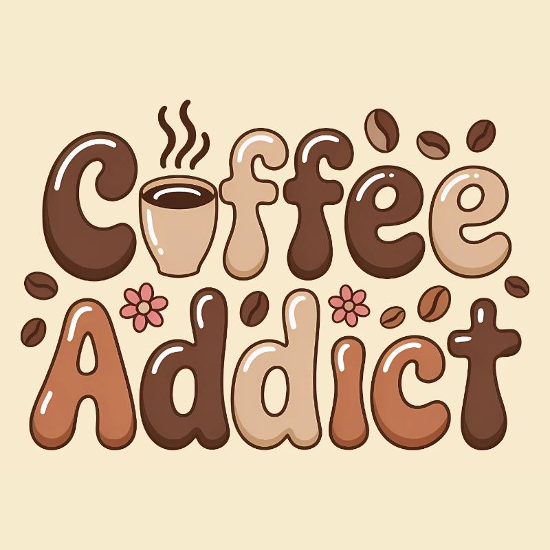 Coffee Addict Funny Caffeine Lover Saying
