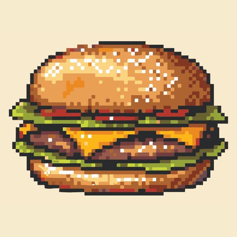 8Bit Hamburger Pixelkunst