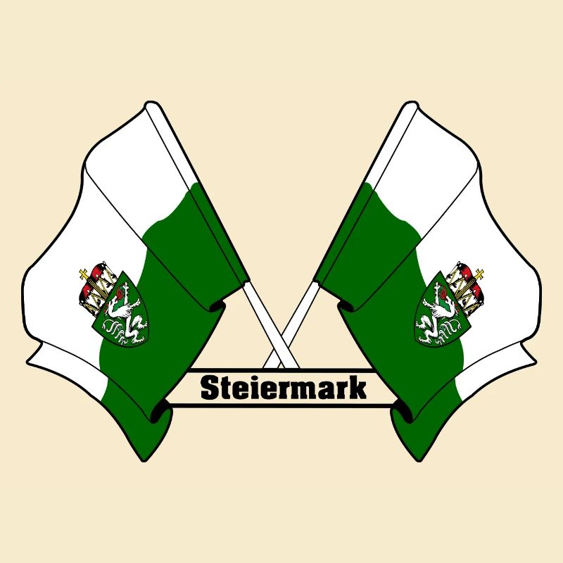 Drapeaux de Styrie avec texte