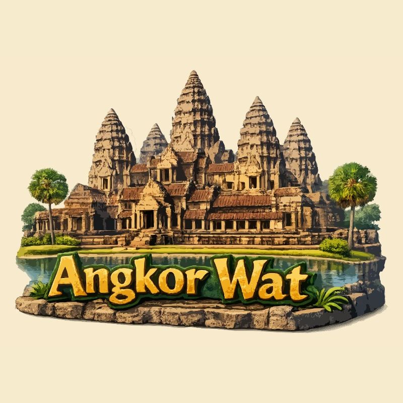 Angkor Wat : complexe du temple aux couleurs du sable