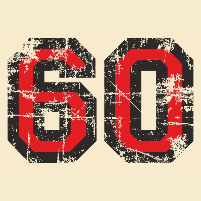 Number 60 Sixty 60th Birthday Design (EU)