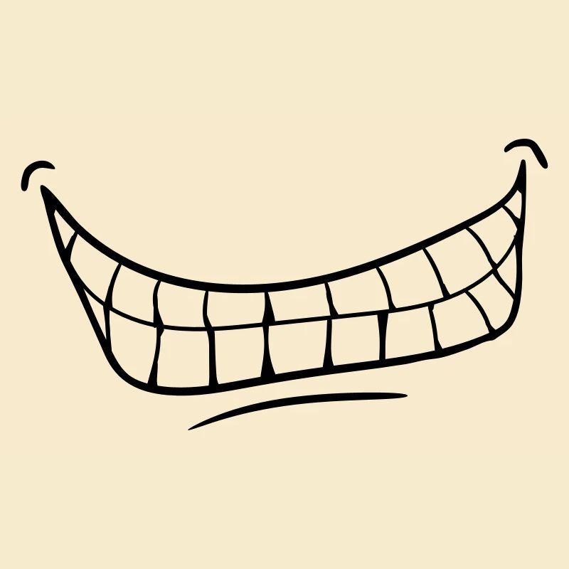 Grinning Evil Horror Mouth Smile Comic Teeth