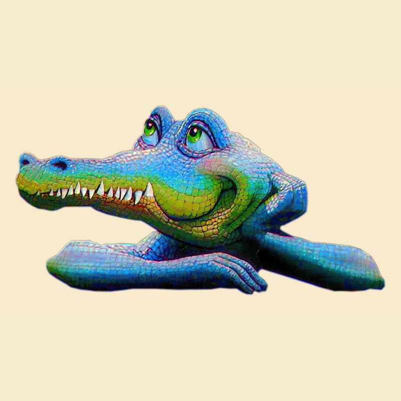 Amstrad Retro Krokodil - Maskottchen 01