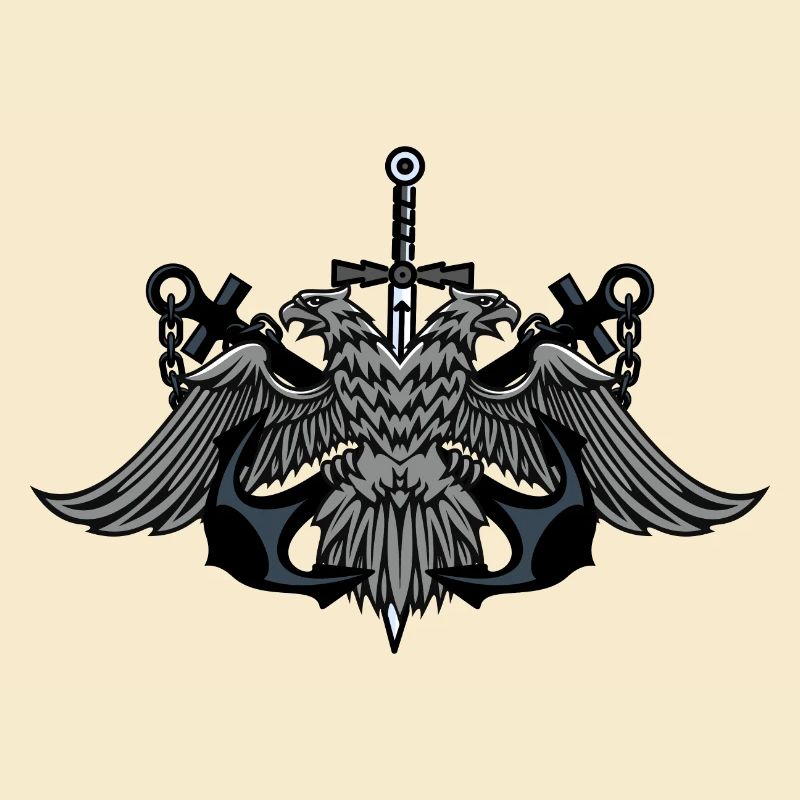 Blason de l’Aigle Jumeau avec épée