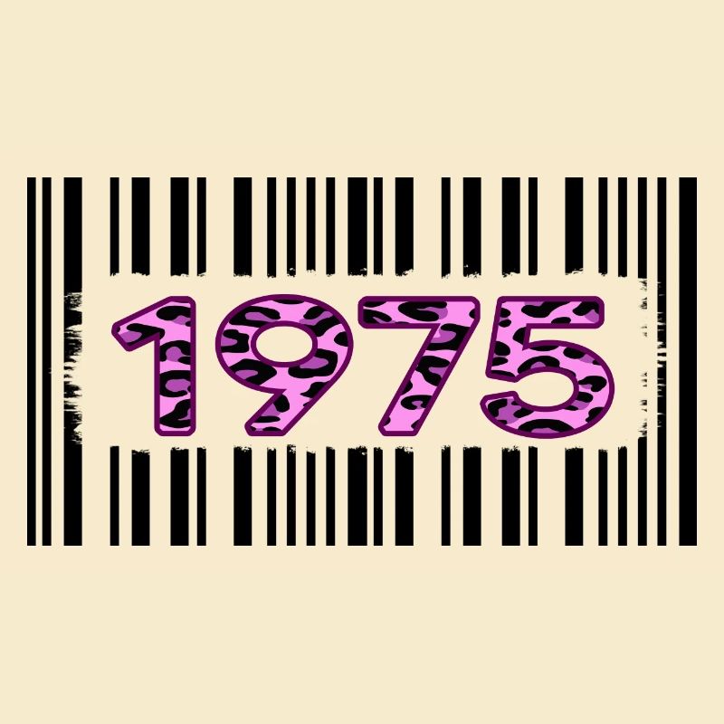 1975 Birthday barcode unique pink leopard