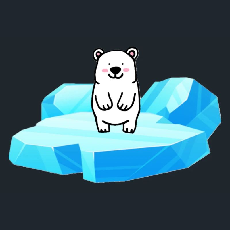 Süsser kleiner Eisbär auf einer Eisscholle