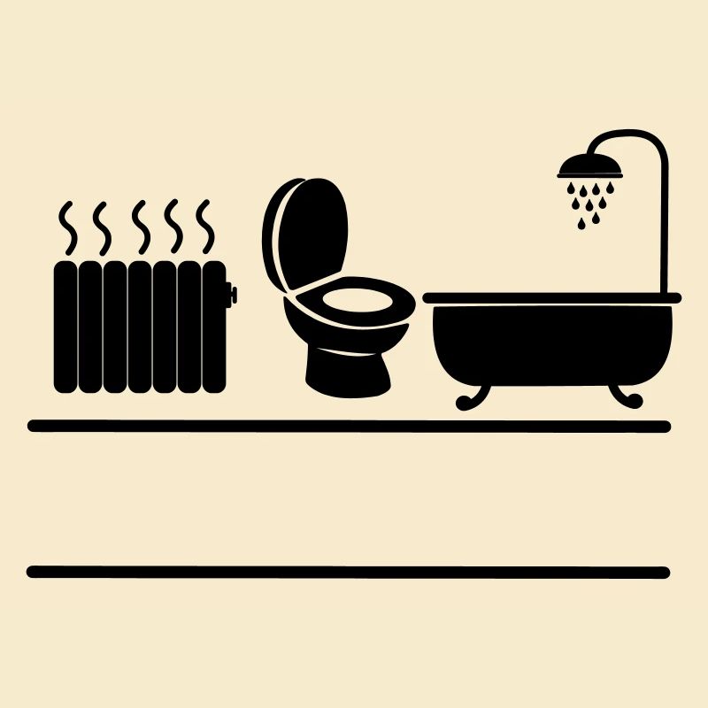 Chauffage sanitaire, baignoire et WC WC