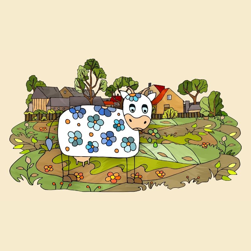 Landschaft mit einer Kuh