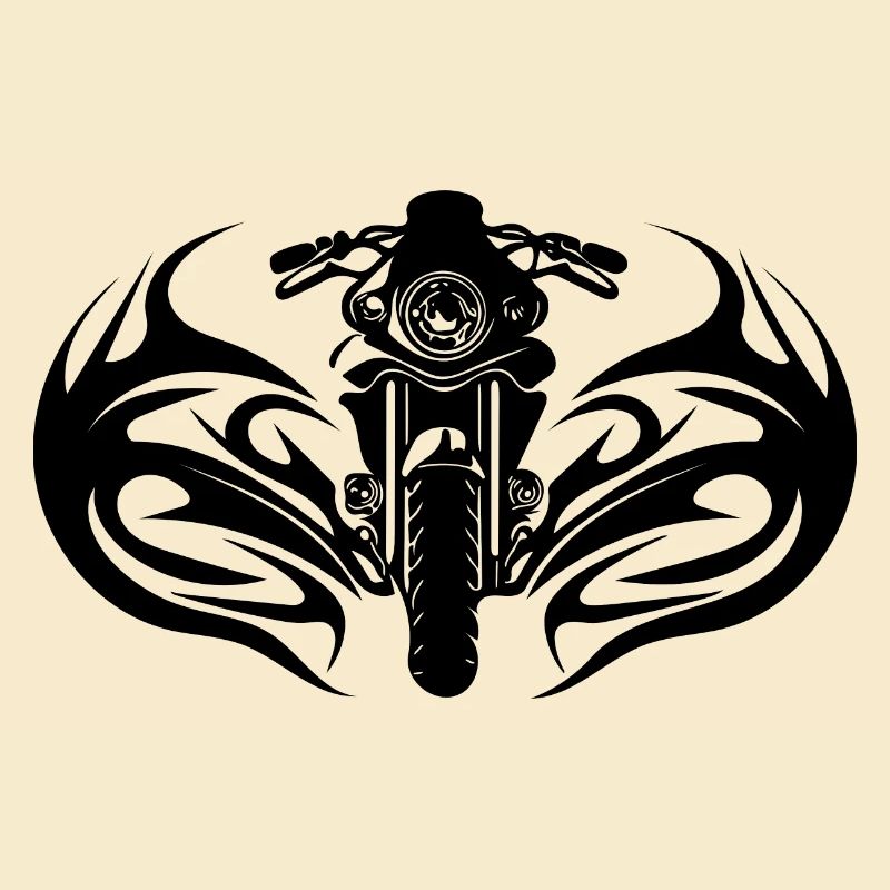 Motorcycle Racing Tattoo Splash Style