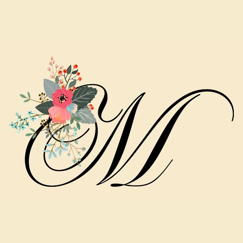 Lettre m fleuris