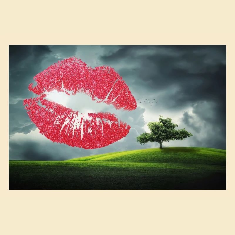 Baiser de la Saint-Valentin.