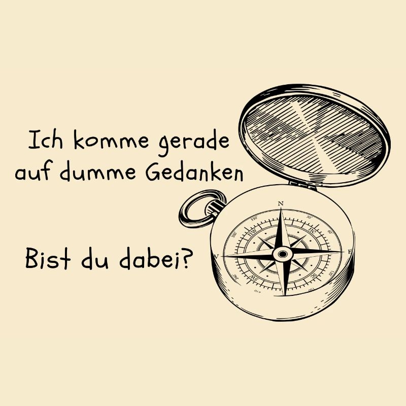 Kompass mit einem witzigen Text