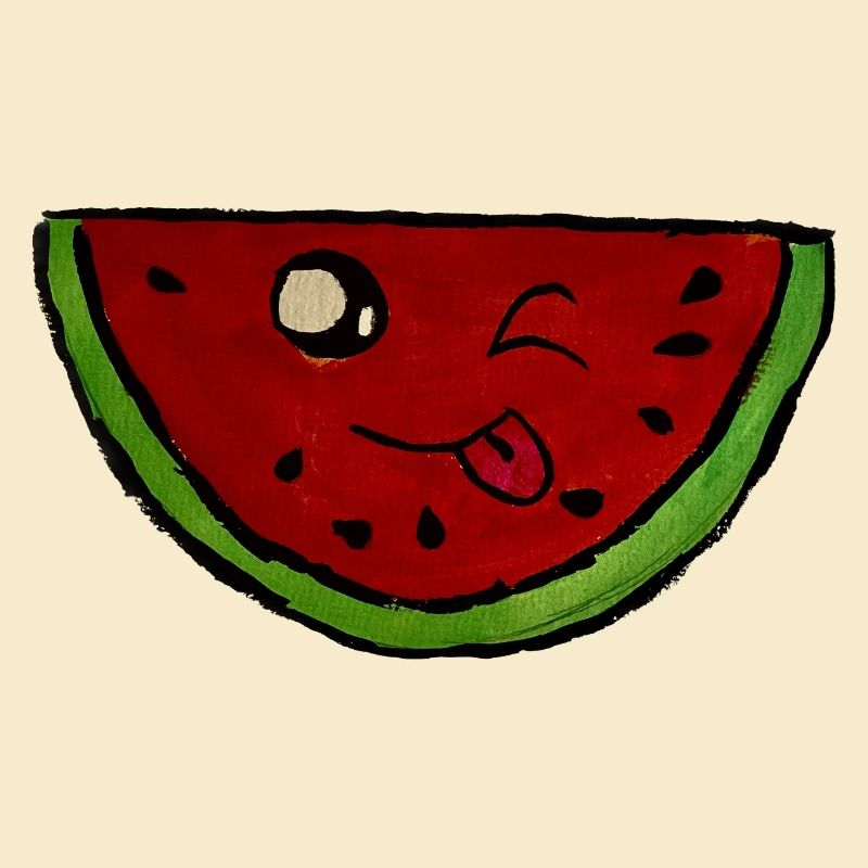 Lebendige Wassermelone