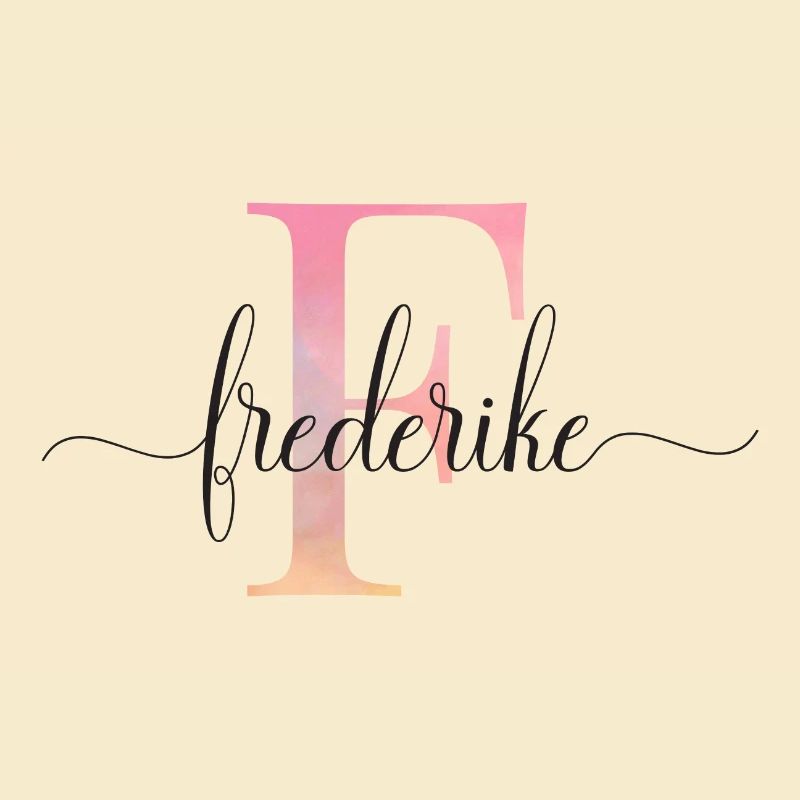 F| Monogramm | Name | Frederike |Watercolor