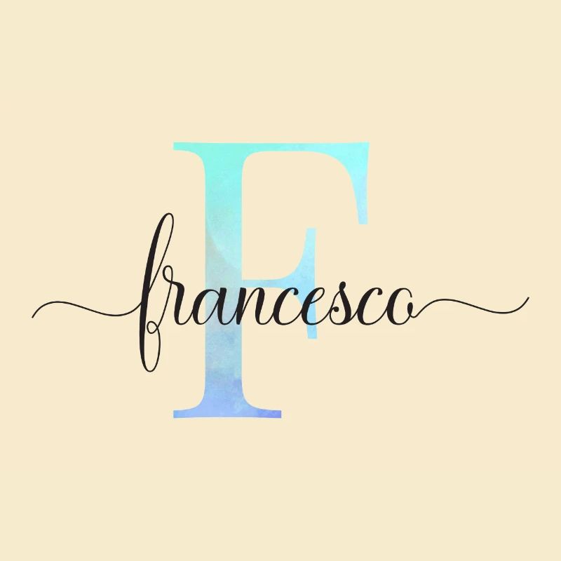 E| Monogramme | Nom | Francesco| Aquarelle
