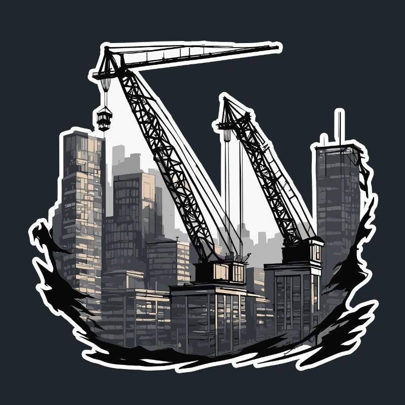 Crane / construction site / winch / crane system