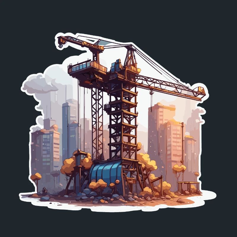 Crane / construction site / winch / crane system