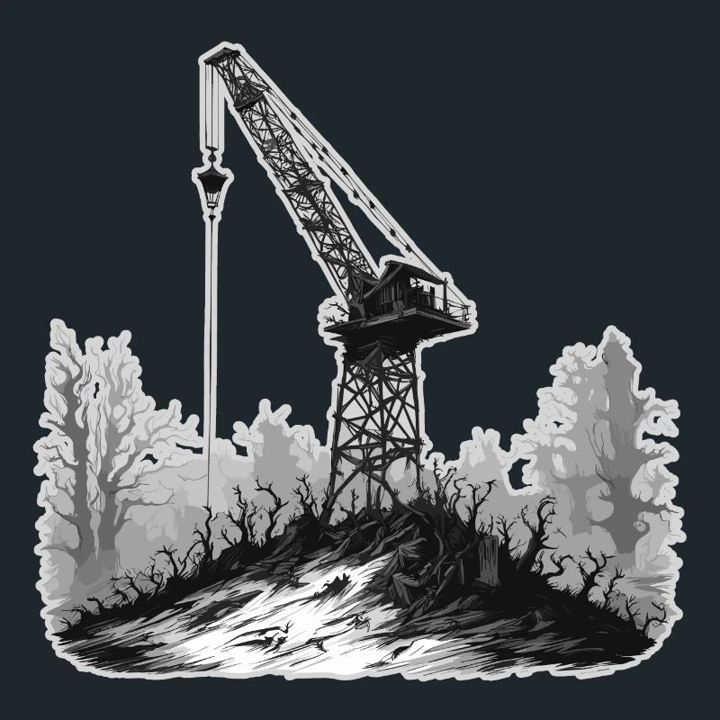 Crane / construction site / winch / crane system