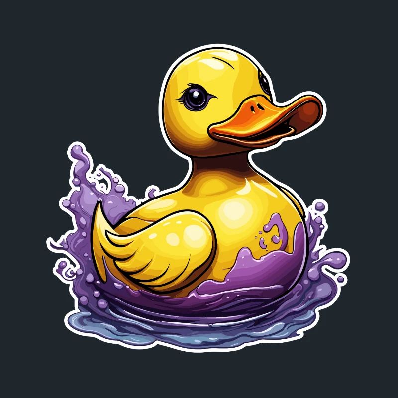 Canard en caoutchouc / canard en caoutchouc / eau / baignoire