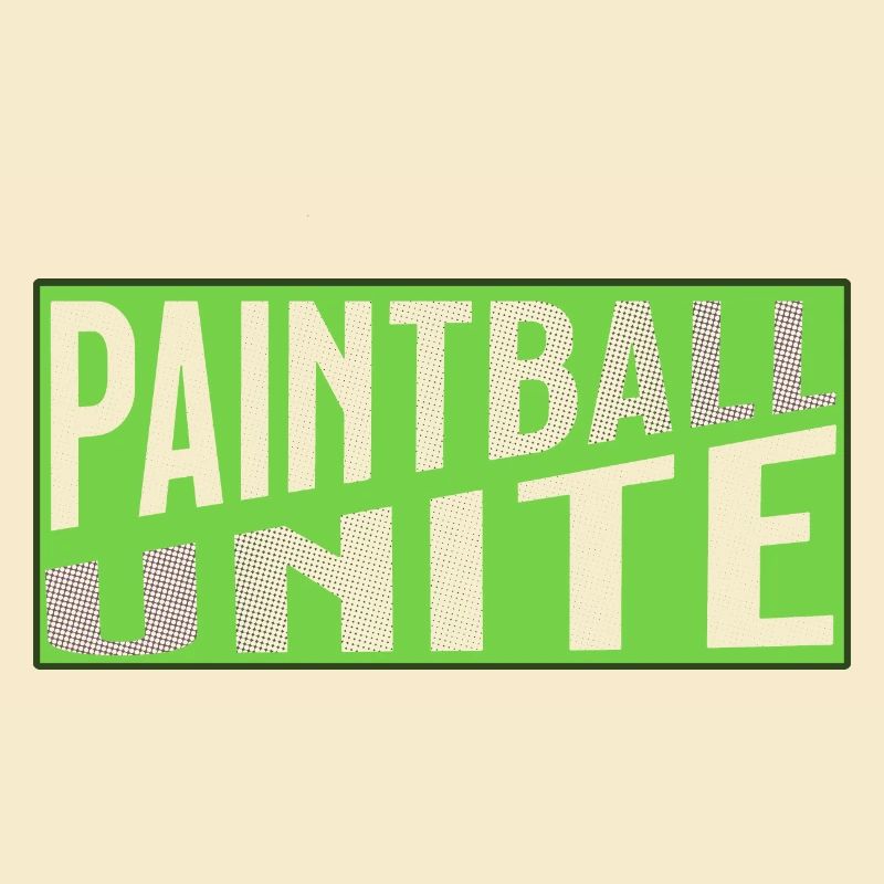 Paintbal Unite split logo in green
