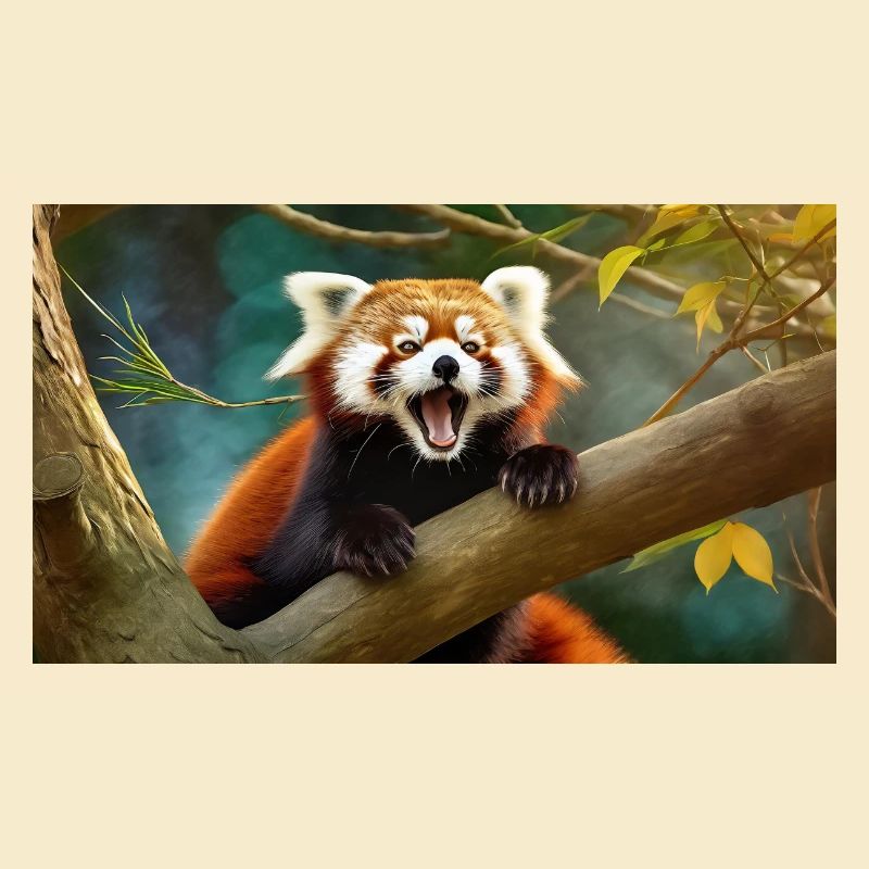 Cute animals chilling – red panda