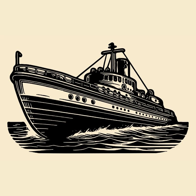 Schnittiges Hochseeschiff Kutter Schlepper