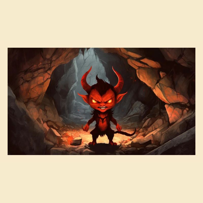 evil devil - young cute little monsters