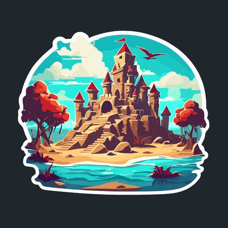 Château de sable / Construction / Jouer / Château / Vacances