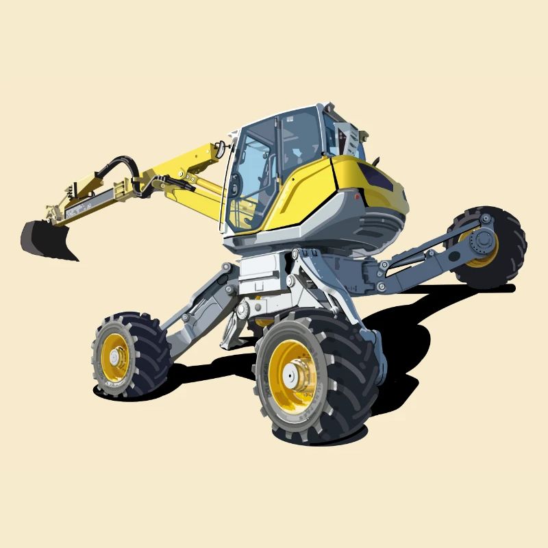Walking excavator, climbing is his passion