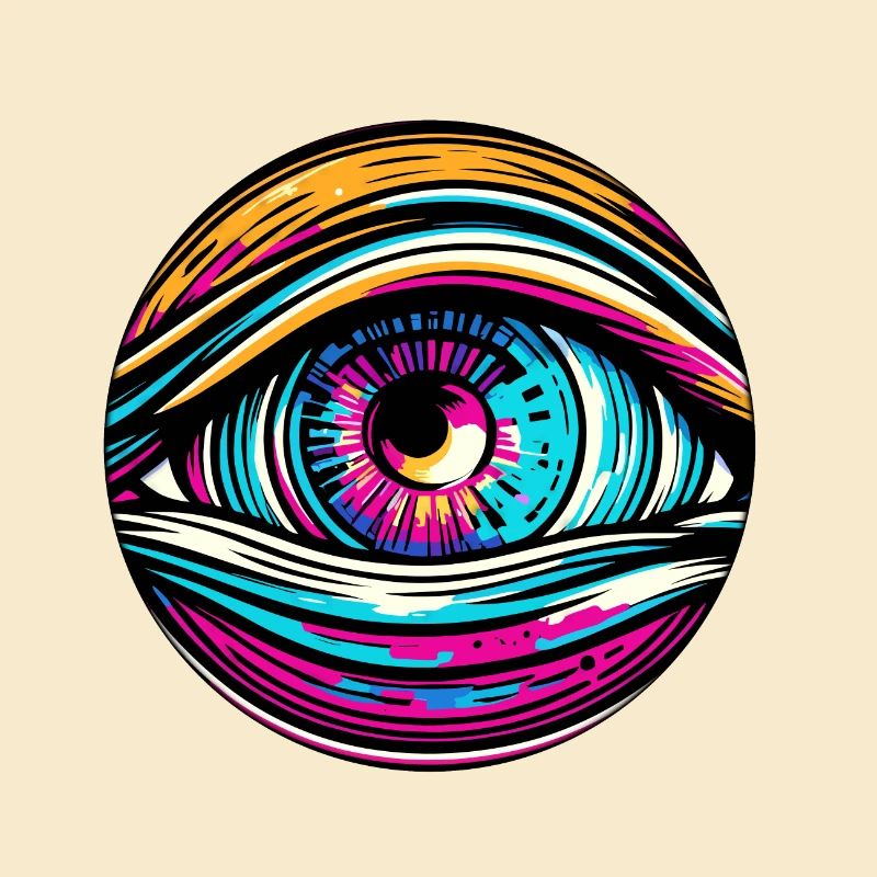 Psychédélique / Oeil / Psychobilly / Bande dessinée / Coloré