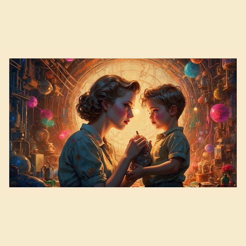 Mutter, Kind und Technik - Retro 50er