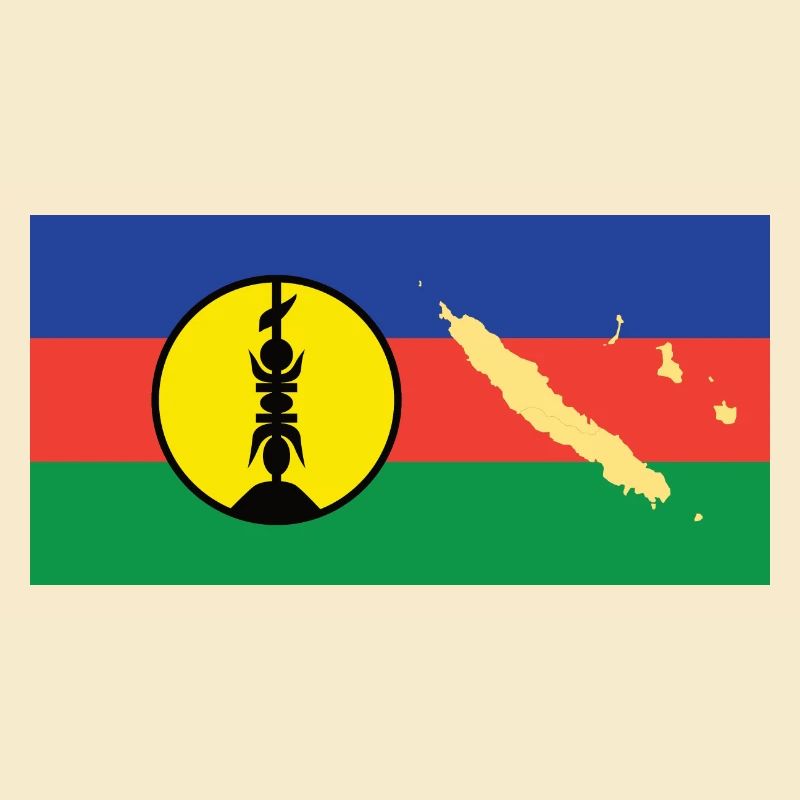 gift design kanak flag New Caledonia
