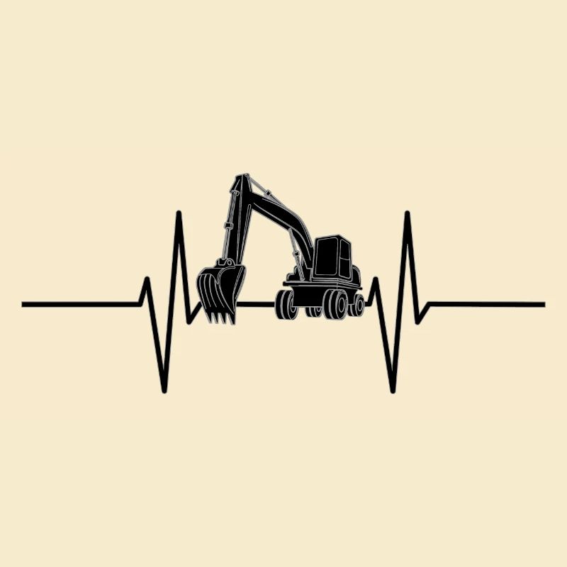 Herzschlag mit Bagger