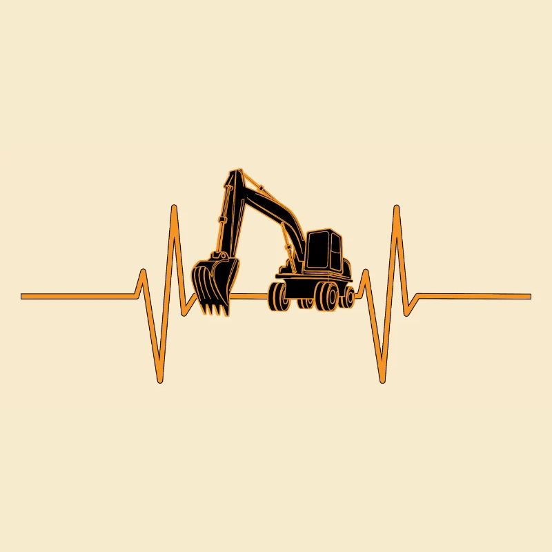 Herzschlag mit Bagger