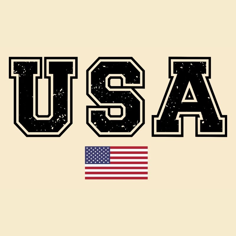 ÉQUIPE Bannière du drapeau américain des États-Unis en cours d’écriture