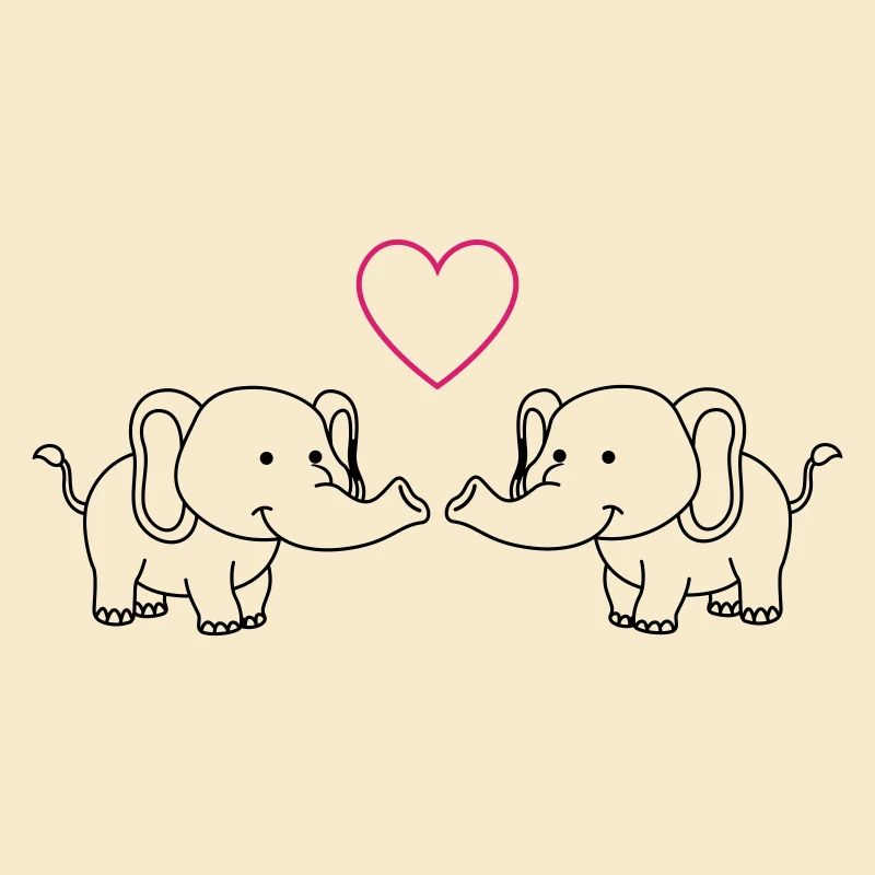 Éléphants amoureux