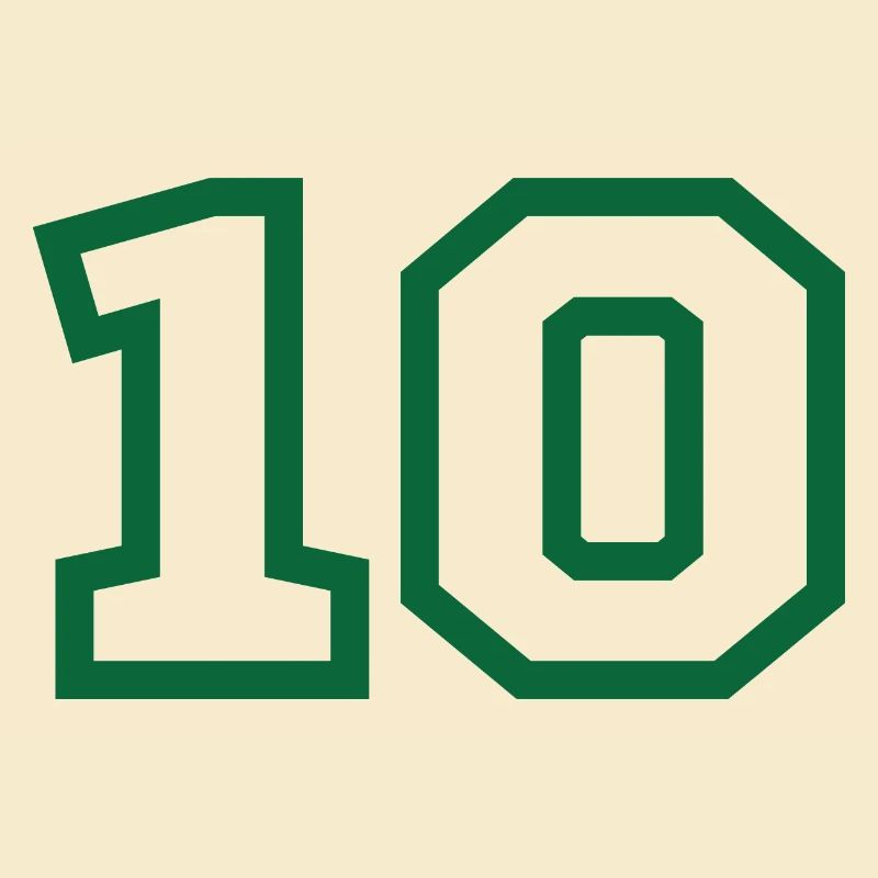 Numéro 10 sport vert