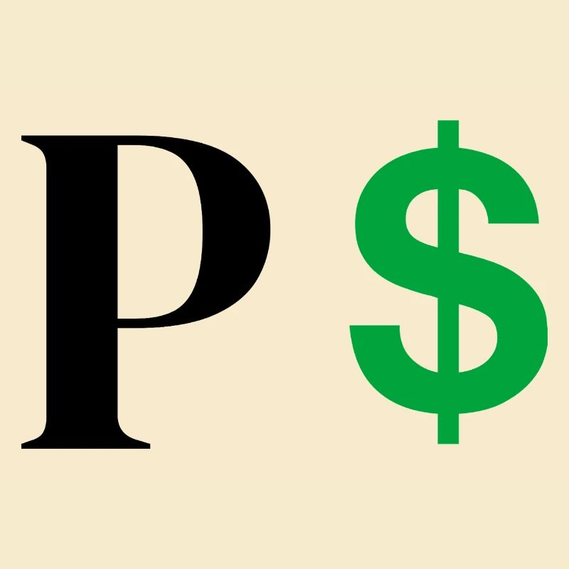 Buchstabe p Dollar